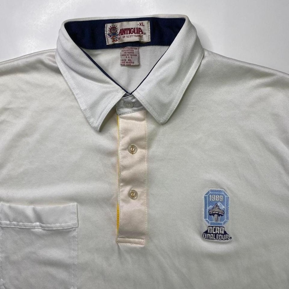Vintage 80s 1989 NCAA Seattle Final 4‎ polo shirt
